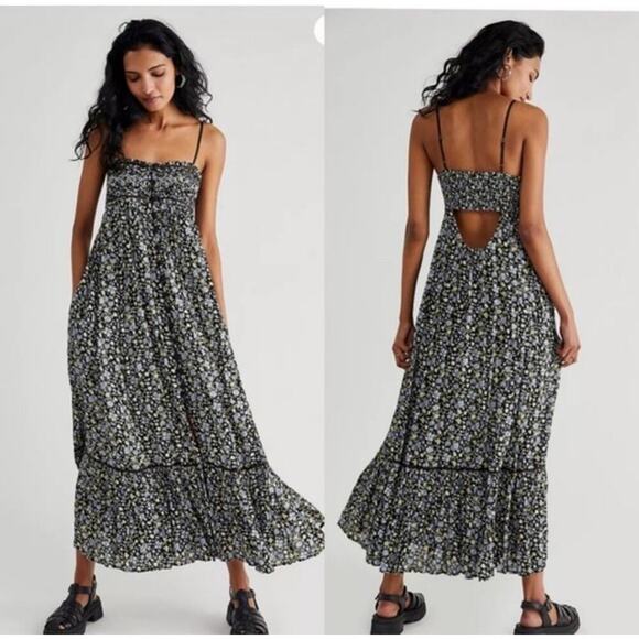 Free People Molly Jo Cottagecore Floral Midi Prairie Babydoll Boho Festival XS - Picture 1 of 14